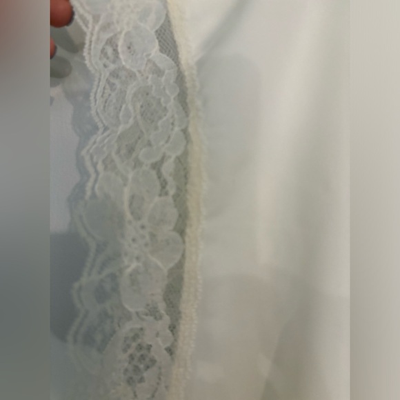 Vintage ORWECO Frocks Short Sz Sm AV9005 Ivory Polyester Satin Short Nightgown - Picture 3 of 5